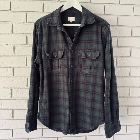 Men's slim fit flannel shirt - Picture 1 of 6